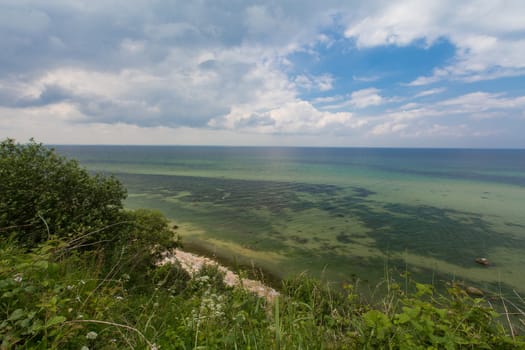 Baltic Sea coast near Kluetz,view of the Bay of Lübeck