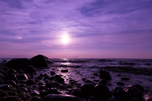 Sunset at the Baltic Sea near Wismar orchid