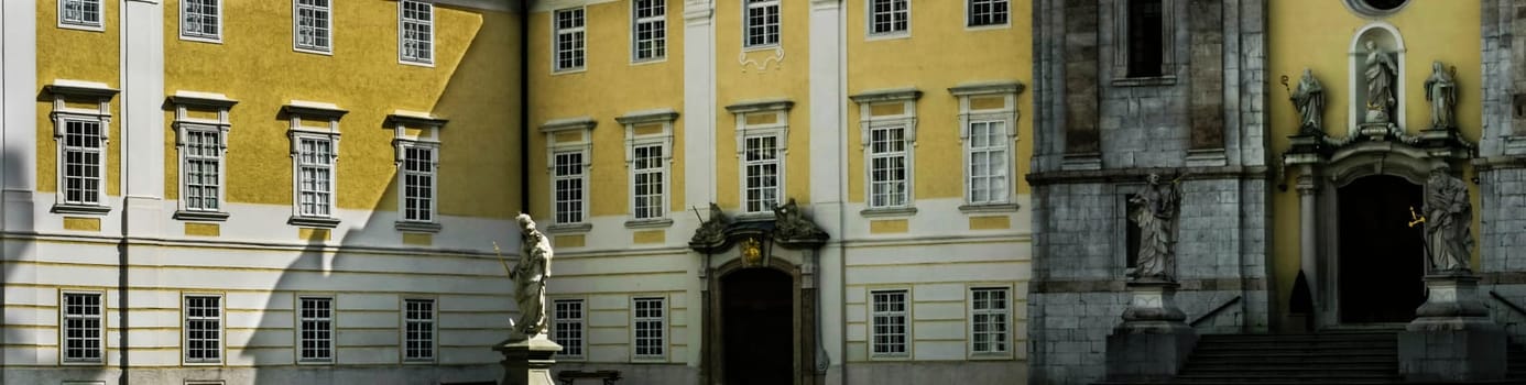 Fountain figure in Seitenstetten Abbey in Lower Austria