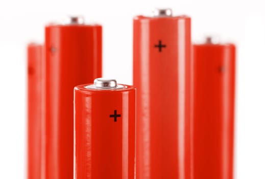 Composition with alkaline batteries. Chemical waste