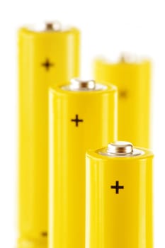 Composition with alkaline batteries. Chemical waste
