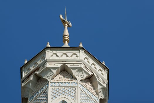 Tower of the pumping station disguised as a mosque in Potsdam