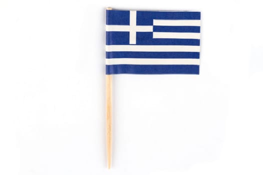 Greek national flag on light background