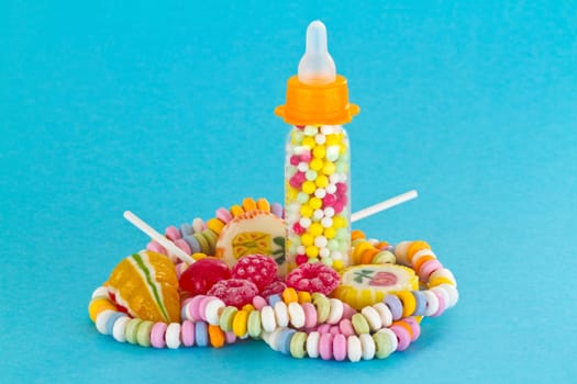 Colorful sweets in detail