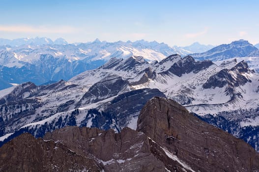 Panorama from the Säntis summit