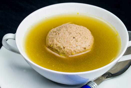 Liver dumpling soup