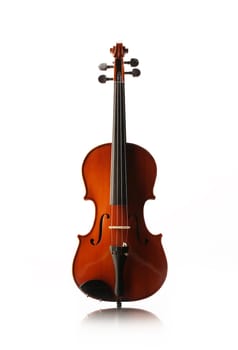 front view shot of a violin