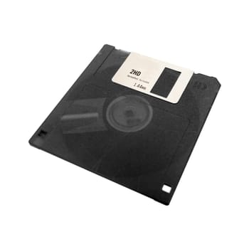 A computer floppy disk isolated on a white background