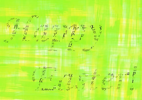 Green Yellow Easter Background with the Words Happy Easter