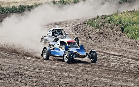 two buggies for extreme off-road on the track