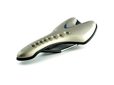 an isolated image of the plastic racing bike saddle