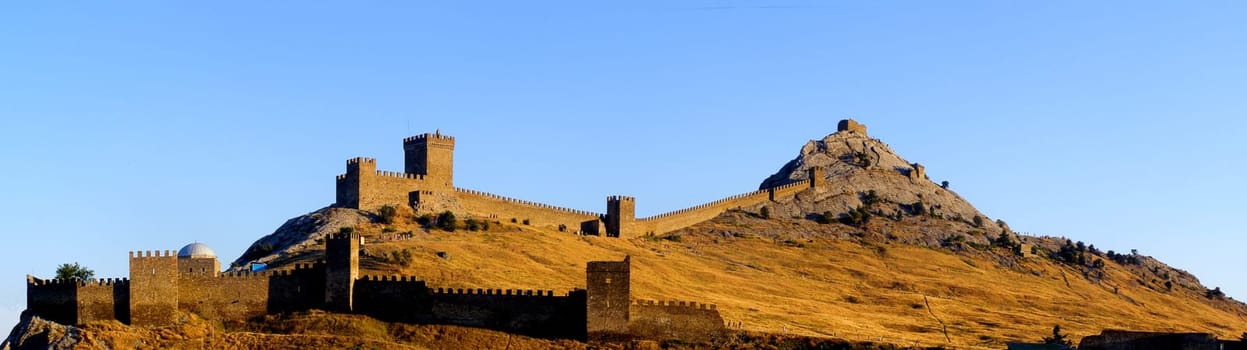 Ruins of The Genoa Fortress in Sudak, Crimea
