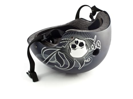 an isolated image of bmx bike helmet
