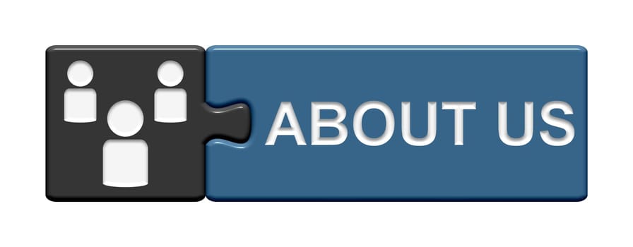 Puzzle button grey black: About us