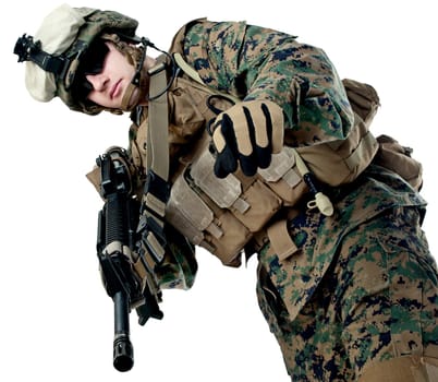 US soldier with rifle