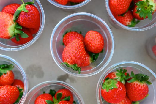 Strawberry in glass