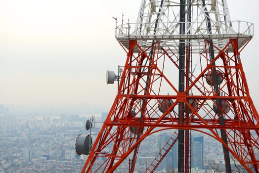 satellite dish tower