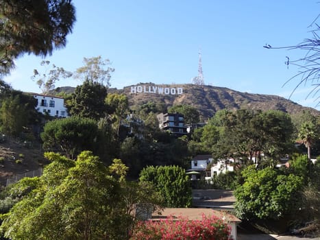 the world famous landmark hollywood signs in Los Angeles, created as an advertissement in 1923