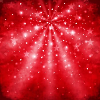 red abstract background with stars