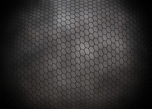 grey hexagons grid background