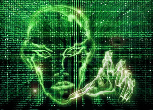 hacker green illustration