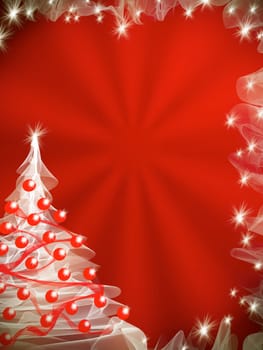 christmas background with tree and lights