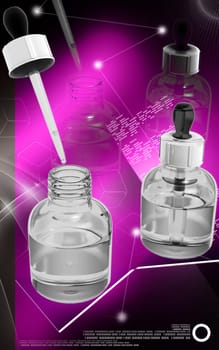 Digital illustration of medicine in colour background