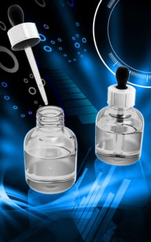 Digital illustration of medicine in colour background