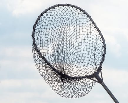 fishing net used to hoist on board caught fish