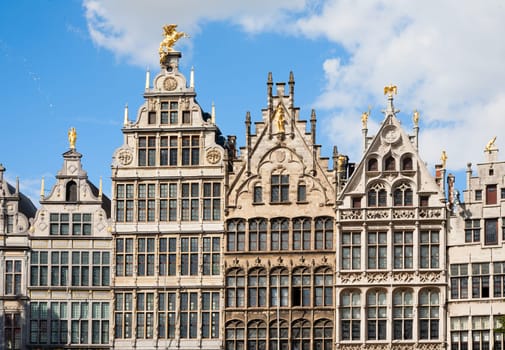 Guildhouses at Grote Markt in Antwerp, Belgium.