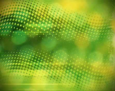 green abstract background with dots