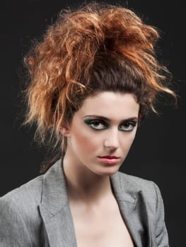Studio portrait of a beautiful and fashion woman
