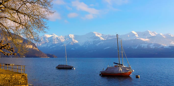 Alpine wreath and lake