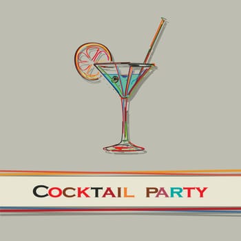 Cocktail menu, party card design