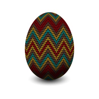 Easter egg with knitted pattern