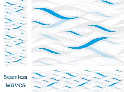 Abstract wavy vector seamless pattern design