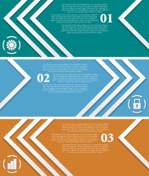 Abstract infographic vector tech banners