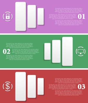 Abstract infographic vector tech banners