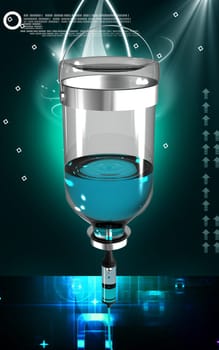 Digital illustration of drip in colour background