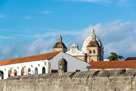 View of the historic center of UNESCO World Heritage site of Cartagena, Colombia
