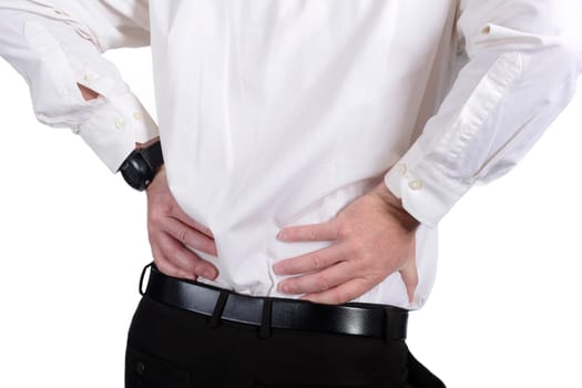 Businessman has back pain