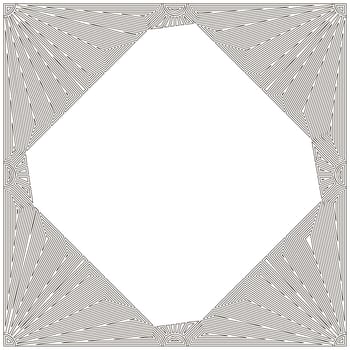 Decorative art nouveau frame against white background