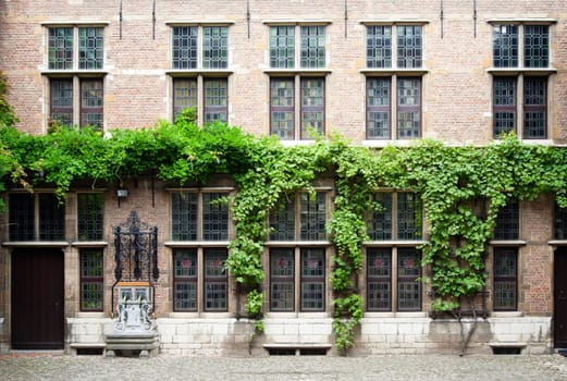 Courtyard of the Rubenshouse, the former home and studio of Peter Paul Rubens in Antwerp, Belgium.
