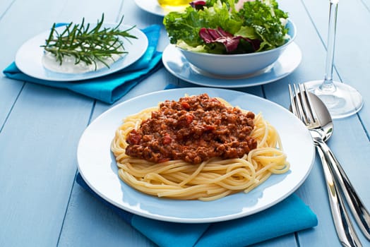 Italian spaghetti with a meat based sauce
