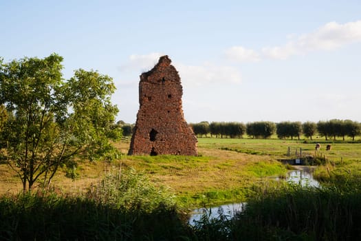 Ruin of Huis te Vliet castle in Oudewater, the Netherlands.