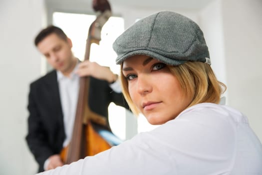 Pair of musicians wait their turn to showcase