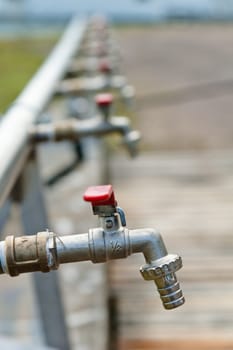 Water valves, close-up