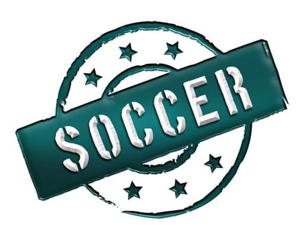 Sign and stamp named Soccer colored black.