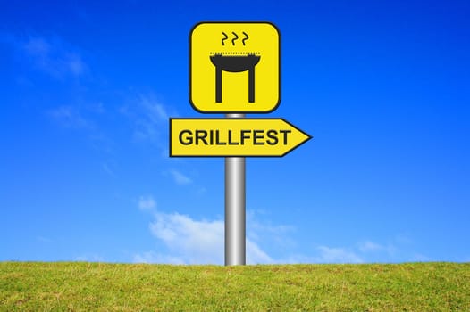 Sign signpost: Barbecue
