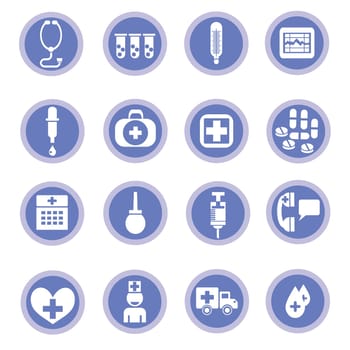 colorful illustration with medical icons  for your design